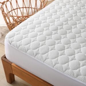 King Size Waterproof Mattress Protector Fitted Quilted Mattress Pad Cover with Deep Pocket Up to 18''